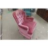 Image 2 : Pink Upholstered Swivel Arm Chair
