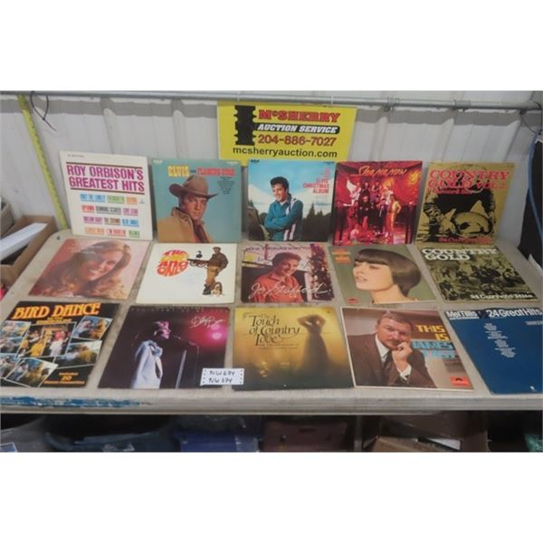33 Assorted Records: Country, Rock, Easy Listening 
