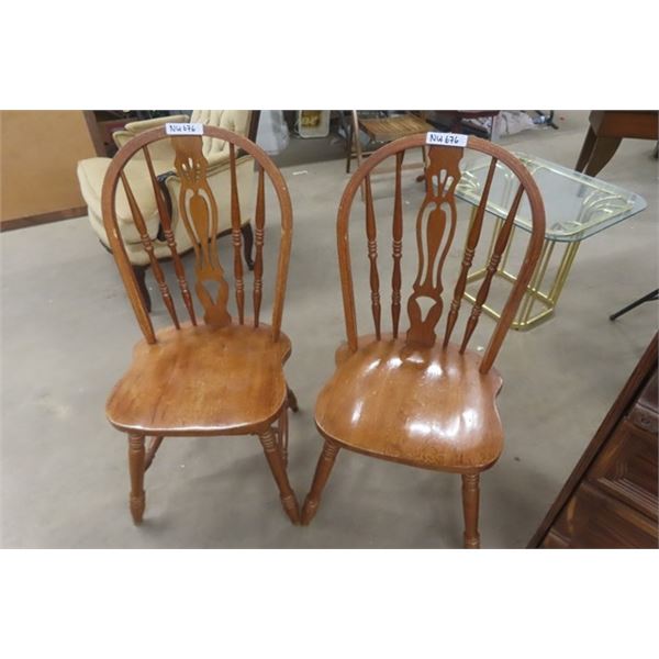 Pair of Matching Wooden Chairs