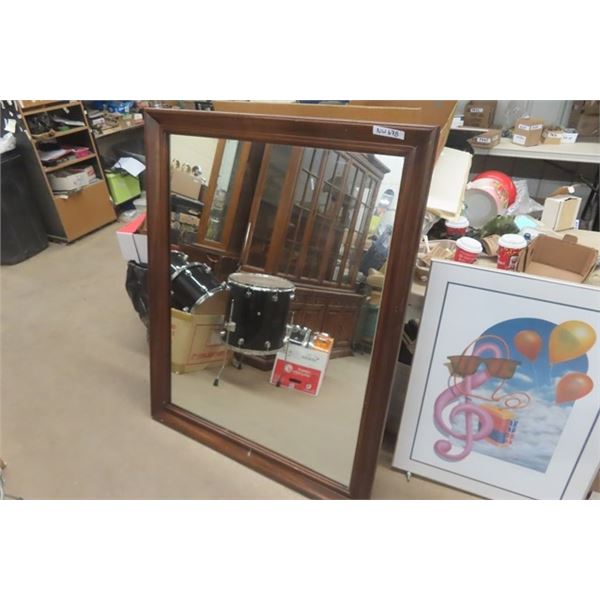 Wooden Framed Mirror 42"×52"