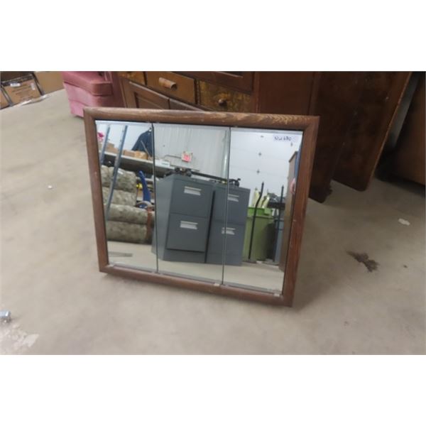 Wooden Framed Medicina Cabinet 5"×30"×36"