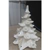 Image 2 : Ceramic Christmas Tree, Religious Statue, 2 Glass Lamp Shades