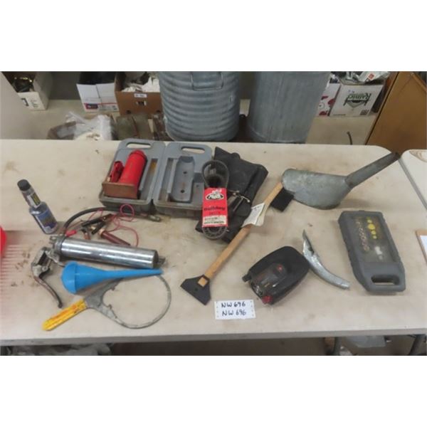 Bottle Jack, Grease Gun, Oil Funnels, Eliminator Power Inverter plus more