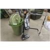 Image 1 : 2 Rubbermaid Garbage Cans, Shark Upright Vacuum, Chrome + Rubber Walker? Shirt Stand?