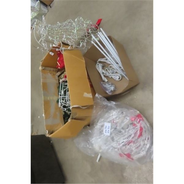 Assorted Christmas Lights & Decorations