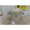 Image 1 : 5 Gal Medalta Crock with Handles + Lid