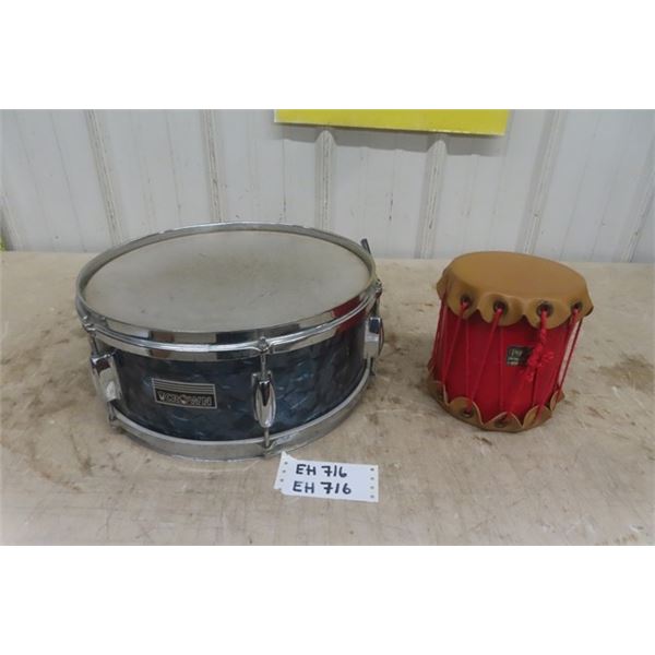 Crown Snare Drum 14.5" Wide, Small Leather Skim Drum