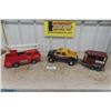 Image 1 : Tonka Pressed Steel Aerial Fire Truck 17.5" Long, Plastic Tonka Truck + Horse Trailer 28" Long