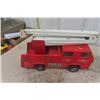 Image 2 : Tonka Pressed Steel Aerial Fire Truck 17.5" Long, Plastic Tonka Truck + Horse Trailer 28" Long