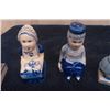 Image 2 : 4 Porcelain Holland Figures- 2 are Salt + Pepper Shakers & Holland Spoon