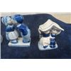 Image 3 : 4 Porcelain Holland Figures- 2 are Salt + Pepper Shakers & Holland Spoon