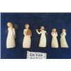 Image 1 : 5 Willow Tree Angel Ornaments - up to 5.5" Tall