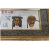 Image 6 : Large Signed + Framed Print 'Amish Theme' 25 5"×31.5" & Korean Mask Shadow Box