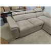 Image 2 : Microsuede Sectional Couch with Lounger End- Pull Out to Make Guest Bed 96" Wide