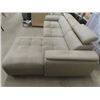 Image 3 : Microsuede Sectional Couch with Lounger End- Pull Out to Make Guest Bed 96" Wide