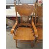Image 2 : 6 Modern Oak Double Press Back Chairs- 2 of Which Are Captain 