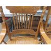 Image 4 : 6 Modern Oak Double Press Back Chairs- 2 of Which Are Captain 