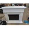 Image 1 : Electric Fireplace with Mantle 1000 Watt- White Paint on Oak 16"×40"×46"