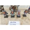 Image 5 : 3 Ceramic Native Figures/Statues, 4 Small Native Resin Figures 