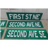 Image 2 : 9 Aluminum Street Signs ; First St., Second Ave, Fifth Ave- All 6.5" x 24" 