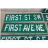 Image 4 : 9 Aluminum Street Signs ; First St., Second Ave, Fifth Ave- All 6.5" x 24" 