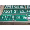 Image 5 : 9 Aluminum Street Signs ; First St., Second Ave, Fifth Ave- All 6.5" x 24" 