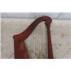 Image 2 : Antique Music Box Harp with Key 22 1/2'' Tall 