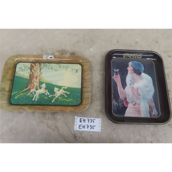 Coca Cola Tray 1973, Vintage Cute Lamb Tray
