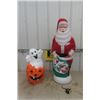 Image 1 : 2 Blow Moulds ; Santa 42" Tall + Pumpkin / Ghost 24"  Tall 