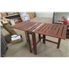 Image 6 : Gateleg Wooden Yard Table/ Stand - Fully Extended Size 2" x 28" x 52" 