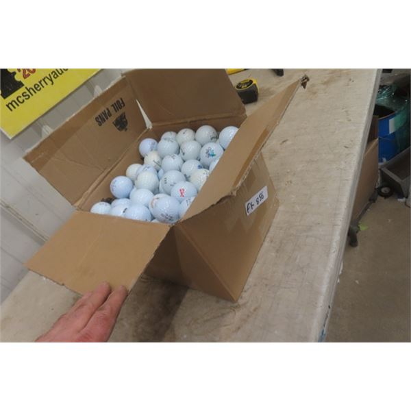 Box Full of Golf Balls - Box = 9" x 9" x 10"