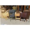 Image 1 : Folding Chair & 3 TV Tables