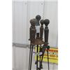 Image 2 : Metal Fire Place Tools with Stand 35" Tall 