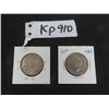 Image 1 : (2) 1943 Canada 50 cent Silver Coins