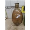 Image 2 : Two Large Coloured Glass Vases , Brown One is 24'' Tall 