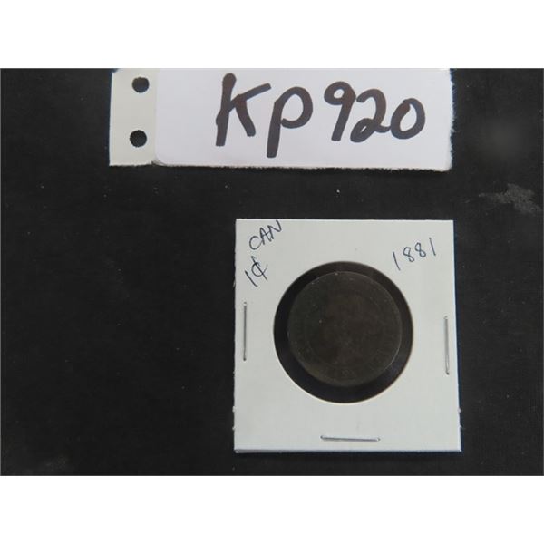 1881 Canada  1 cent Large Penny