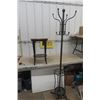 Image 1 : Metal Coat Rack and Umbrella Stand with Small Wood Oval Table 