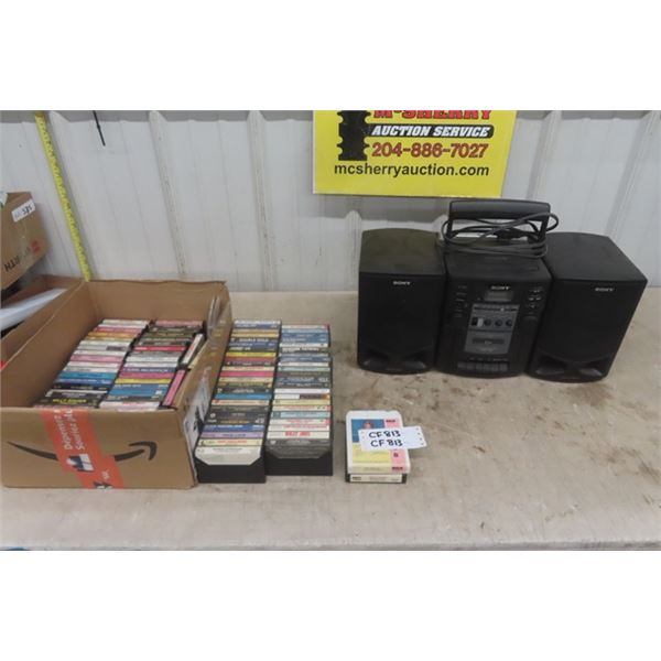 Sony CFD - 2130 Portable CD/Cassette/Radio with Large Assortment Cassettes 