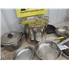 Image 3 : Stainless Steel Pot with Lids & Regular Pans + Fry Pans