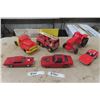 Image 1 : 6 Plastic Toy Vehicles ; IH Tractor, Firetruck, Semi Truck Cab, 3 Cars