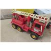 Image 3 : 6 Plastic Toy Vehicles ; IH Tractor, Firetruck, Semi Truck Cab, 3 Cars