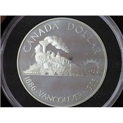 1986 Canada Vancouver Dollar (Proof) .3750 ASW