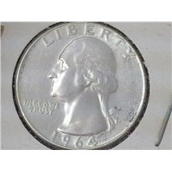 1964 Washington Silver Quarter (UNC)