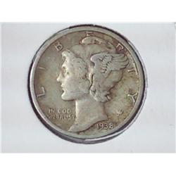 1938-D Mercury Dime