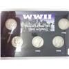 Image 1 : WWII Mercury Dime Set (In Case) 5 Coins