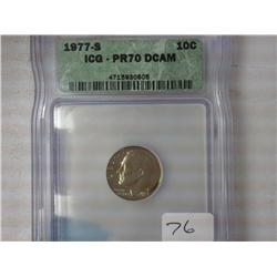 1977-S Roosevelt Dime ICG PR70DCAM