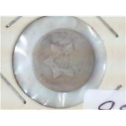 1852 Silver 3 Cent Piece