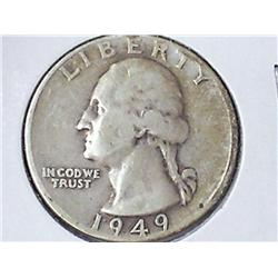 1949-D Washington Silver Quarter