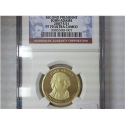 2007-S Adams Dollar NGC PF70 Ultra Cameo