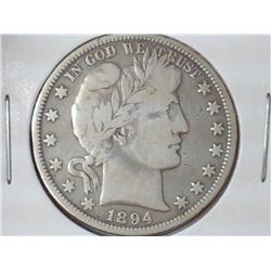 1894-O Barber Half Dollar (VG)